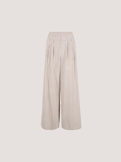Stripe Wide Leg Trousers