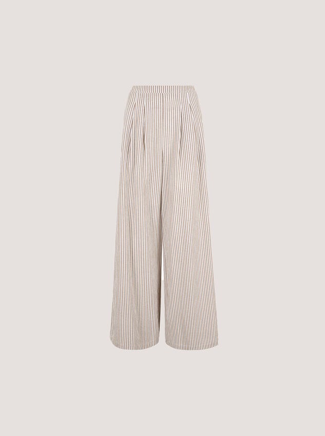 Stripe Wide Leg Trousers, Stone, large