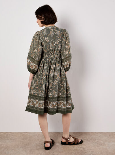 Paisley Print Mini Dress