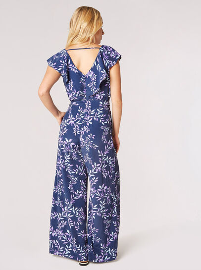 Leaf Wrap Palazzo Jumpsuit