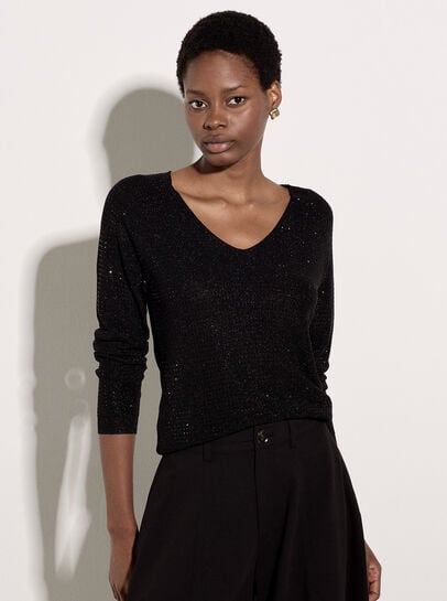 Diamante Embellished Fine Knit Jumper