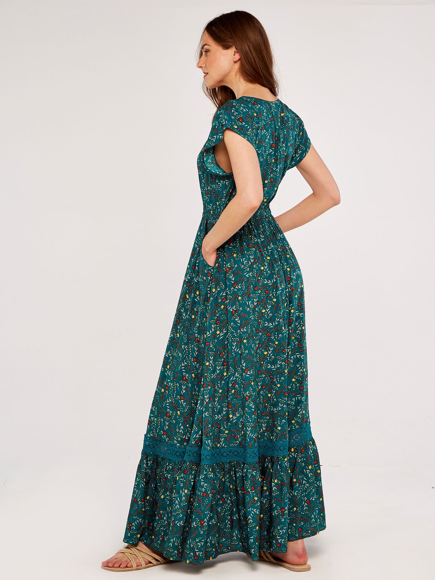 Apricot teal dress online