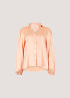 Soft Satin Shirt, Peach, large
