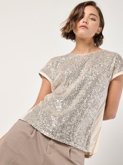 Sequin Embellished T-Shirt