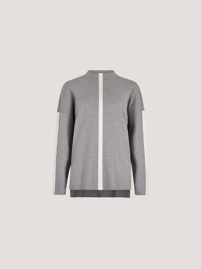 Mock Neck Mono Stripe Jumper