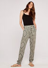 Aztec Print Belted Jogger, Khaki, large