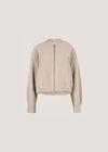 Soft Tailored Bomber Jacket, Stone, large
