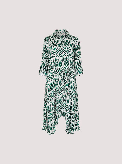 Ikat Shirt Midi Dress