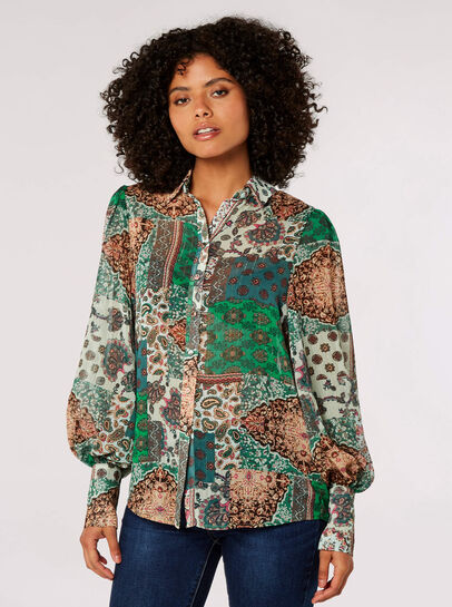 Paisley Patchwork Shimmer Shirt