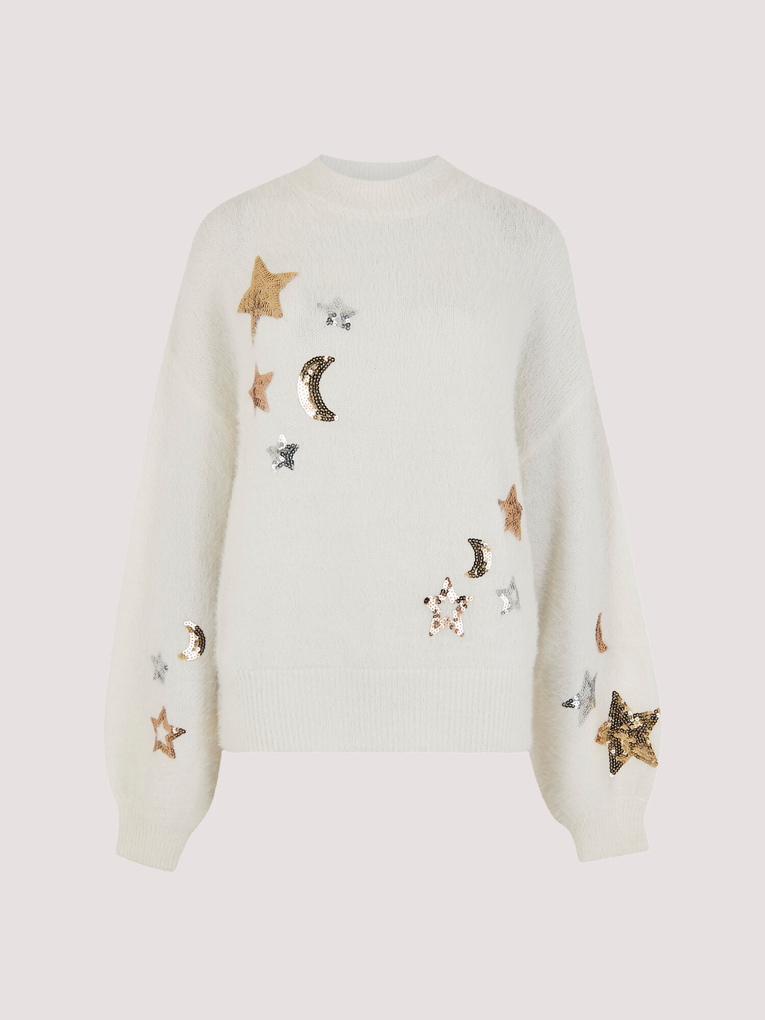 Cream sequin deals jumper