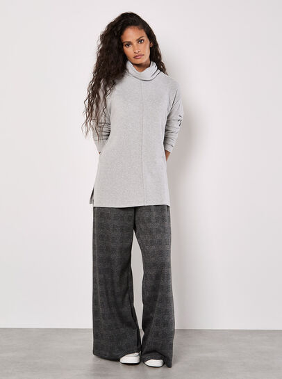 Roll Neck Soft Touch Oversized Top
