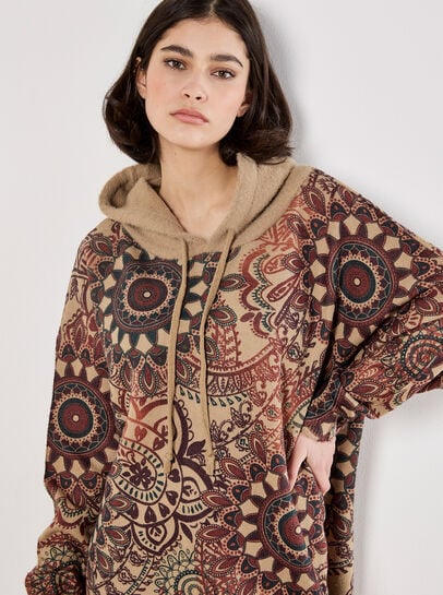 Mandala Hooded Tunic Jumper