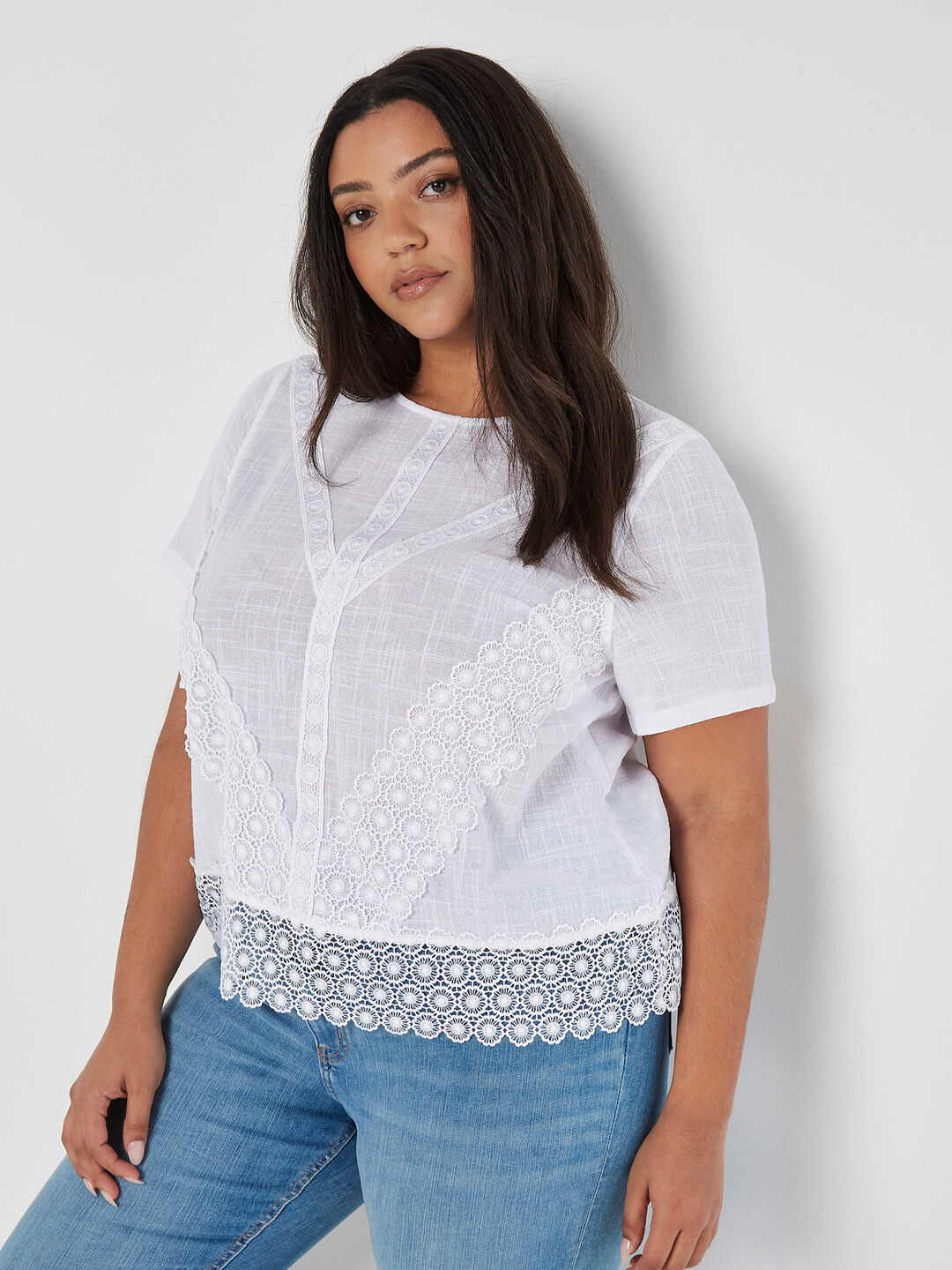 Lace Hem Top