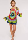 Crochet Bell Sleeve Top, Assorted, large