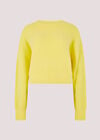 Fuzzy Crop Jumper, Yellow, large