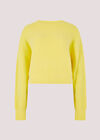Fuzzy Crop Jumper, Yellow, large