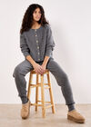 Soft Ribbed Knit Slim-Leg Joggers, Grey, large