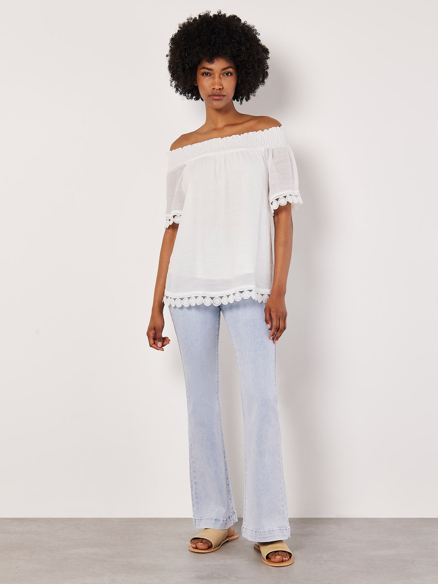 Crochet bardot top new arrivals