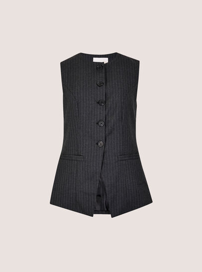 Oversized Pinstripe Waistcoat