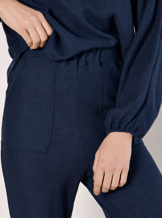 Soft Textured Joggers, Navy, large