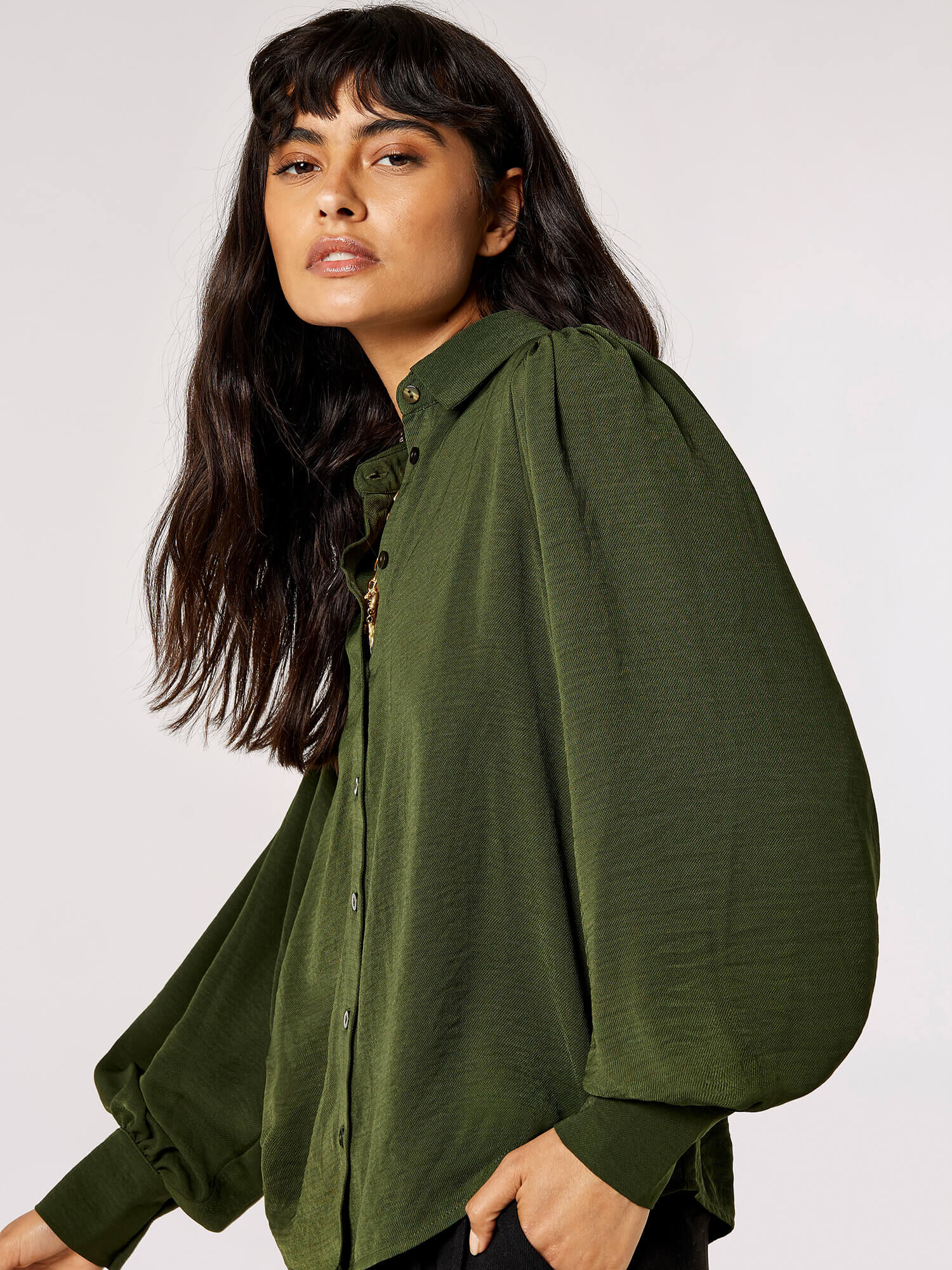 Ameri（アメリ）の「BALLOON SLEEVE SHAPE SHIRT（シャツ