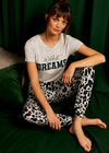 Cheetah Print Pyjamas- Trousers, Grey, large