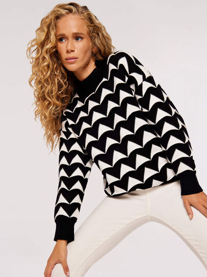 Monochrome Triangles Jumper