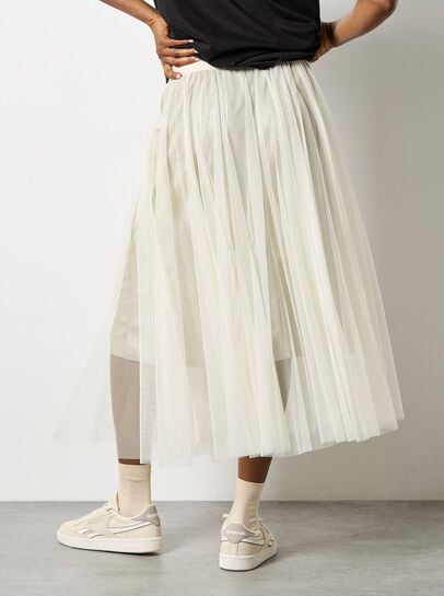 Sparkle Mesh Tulle Skirt