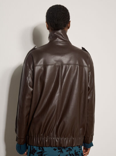 Oversized Faux Leather Jacket