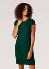 Textured Bodycon Mini Dress, Green, large