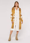 Mustard Aztec Hooded Cardigan, Mustard, large