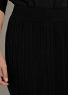 Ribbed Knit Midi Skirt, Black, large