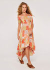 Patchwork Fusion Dress, Orange, large