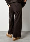 Cord Wide-Leg Trousers, Brown, large