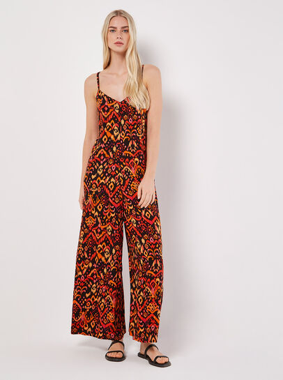 Colourful Ikat Palazzo Jumpsuit