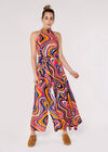 Retro Wave Jumpsuit, Orange, large