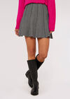 Chevron Rara Knitted Skirt, Black, large