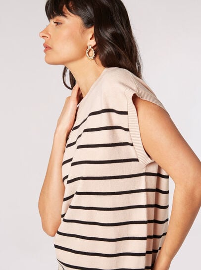 Breton Stripe Longline Knitted Top