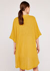 Raw Edge Tunic Top, Mustard, large