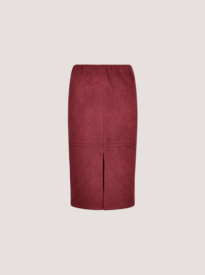 Split Front Suede Pencil Skirt