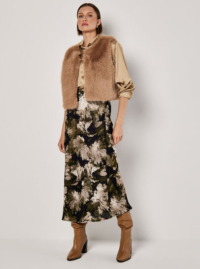 Faux Fur Cropped Gilet
