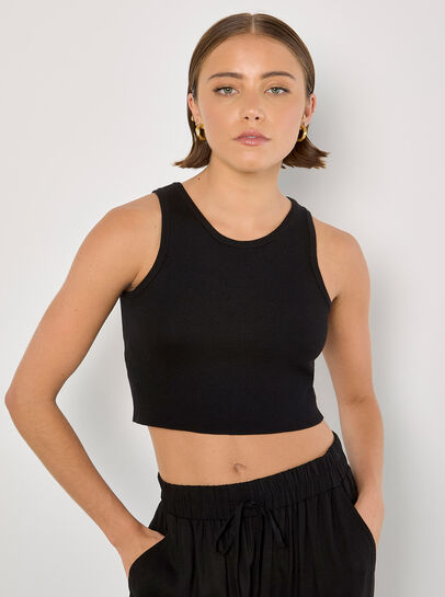 Racer Knitted Crop Top