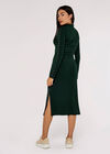 Rib Studded Midi Dress, Green, large