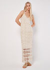 Crochet Camisole Maxi Dress, Stone, large