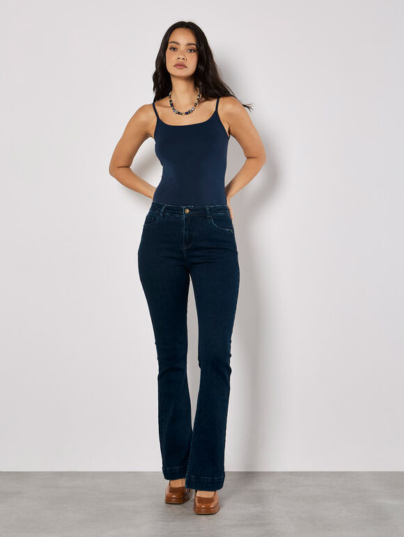 Jersey Cami Top, Navy, large