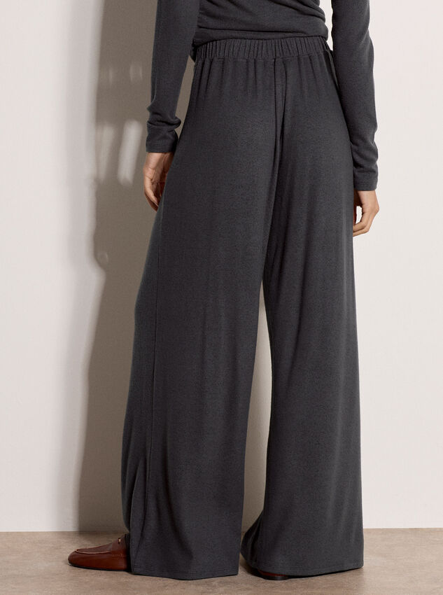 Soft-Touch Wide-Leg Trousers, Dark Grey/Charcoal, large