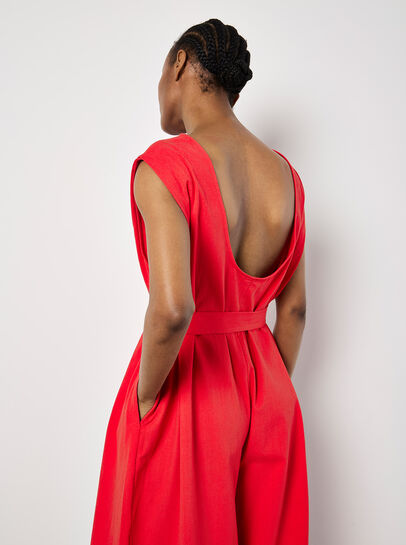 Wide Leg Cotton Jumpsuit