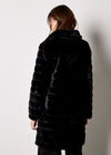 Faux Fur Panel Jacket, Black, large
