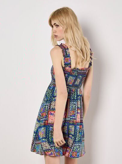 Postcard Floral Print Mini Dress
