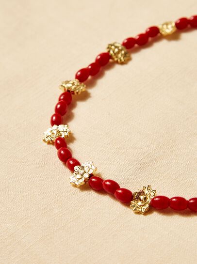 Lotus  bead necklace